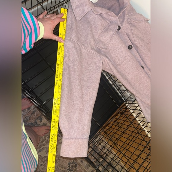 Women’s H&M Shirt Jacket in Jersey. Light Purple/ Lavender. Size Medium - Picture 8 of 8